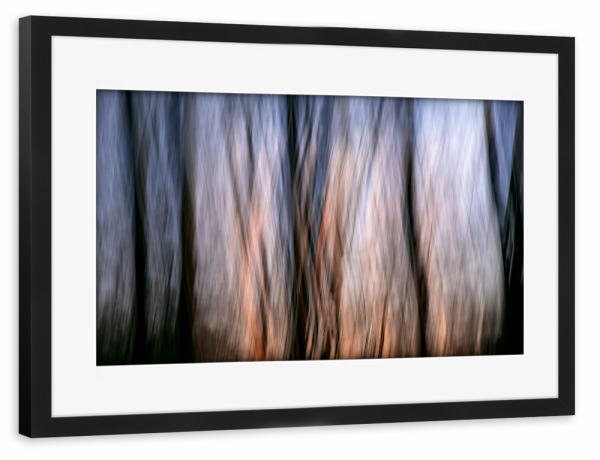 Poster mit Rahmen schwarz "Bunter Hintergrund" artboxONE - Natur,Abstrakt - Wald,Bäume,Abendrot,Hintergrund,Himmel