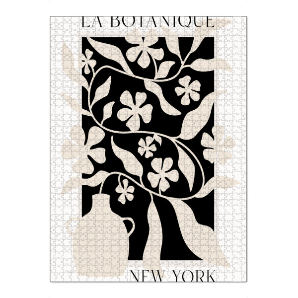 Puzzle Ravensburger "La Botanique: New York" artboxONE - Städte / New York,Floral - New york,Schwarz,Weiß,Beige,Neutrales blumen - Bild