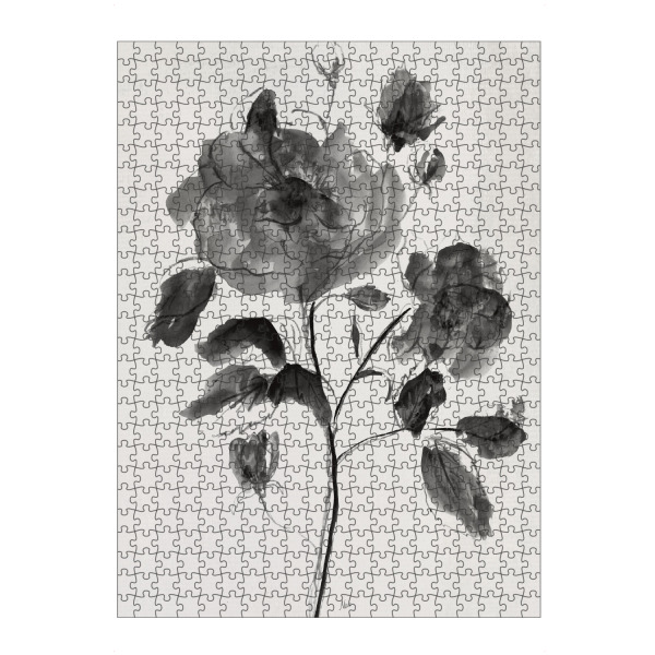 Puzzle Ravensburger "Inky Ebenholz" artboxONE - Floral - Blume,Tinte,Neutral,Floral,Schwarz - Bild blume