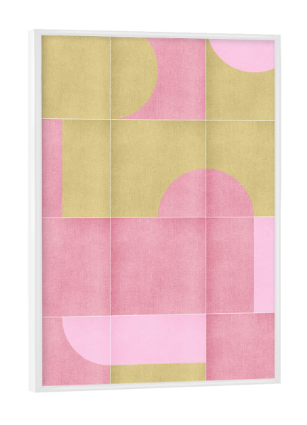 Poster mit weißem Rahmen "Retro -Fliesen sechzehnte" artboxONE - Abstrakt,Geometrie