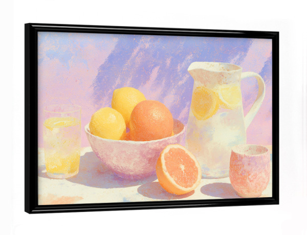 Poster mit schwarzem Rahmen "Sonnenhafte Limonade" artboxONE - Natur,Reise / Länder,Essen & Trinken / Obst & Gemüse