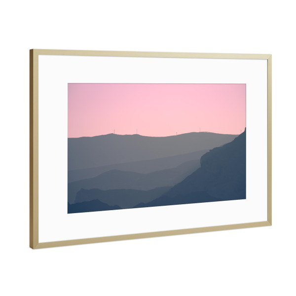 Poster mit Rahmen Gold "Berge von Eilat (1)" artboxONE - Natur,Reise,Für Kinder,Reise / Länder,Für Papa