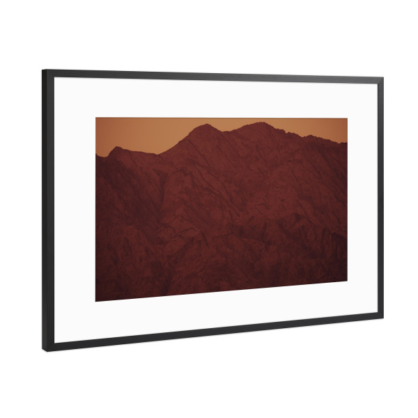Poster mit Rahmen Schwarz (Metallic) "Berge von Edom (1)" artboxONE - Natur,Reise,Abstrakt,Reise / Länder