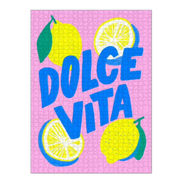 Puzzle Ravensburger "Dolce Vita, Zitronenfreude" artboxONE - Typografie,Natur,Essen & Trinken / Obst & Gemüse