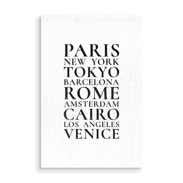 Holzbild "Metropolen der Welt" artboxONE - Städte / New York,Städte / Paris,Städte / Barcelona,Städte / Rom