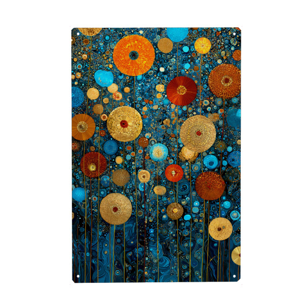 Holzbild "Blumen Abst. C, Klimt (matart)" artboxONE - Natur,Floral - Blumen,Garten,Natur,Modern,Kunst,Gustav klimt,Klimt