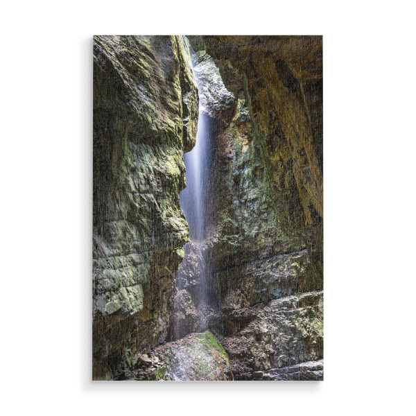 Holzbild "Wasserfall in der Breitachklamm" artboxONE - Natur,Reise