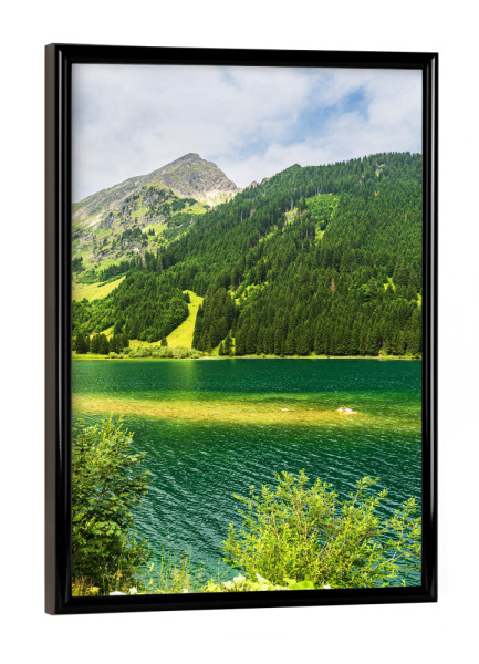 Poster mit schwarzem Rahmen "Blick über den Vilsalpsee" artboxONE - Natur,Reise,Reise / Länder