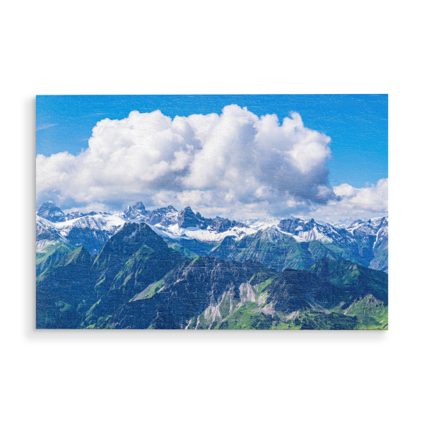 Holzbild "Blick vom Nebelhorn" artboxONE - Natur,Reise