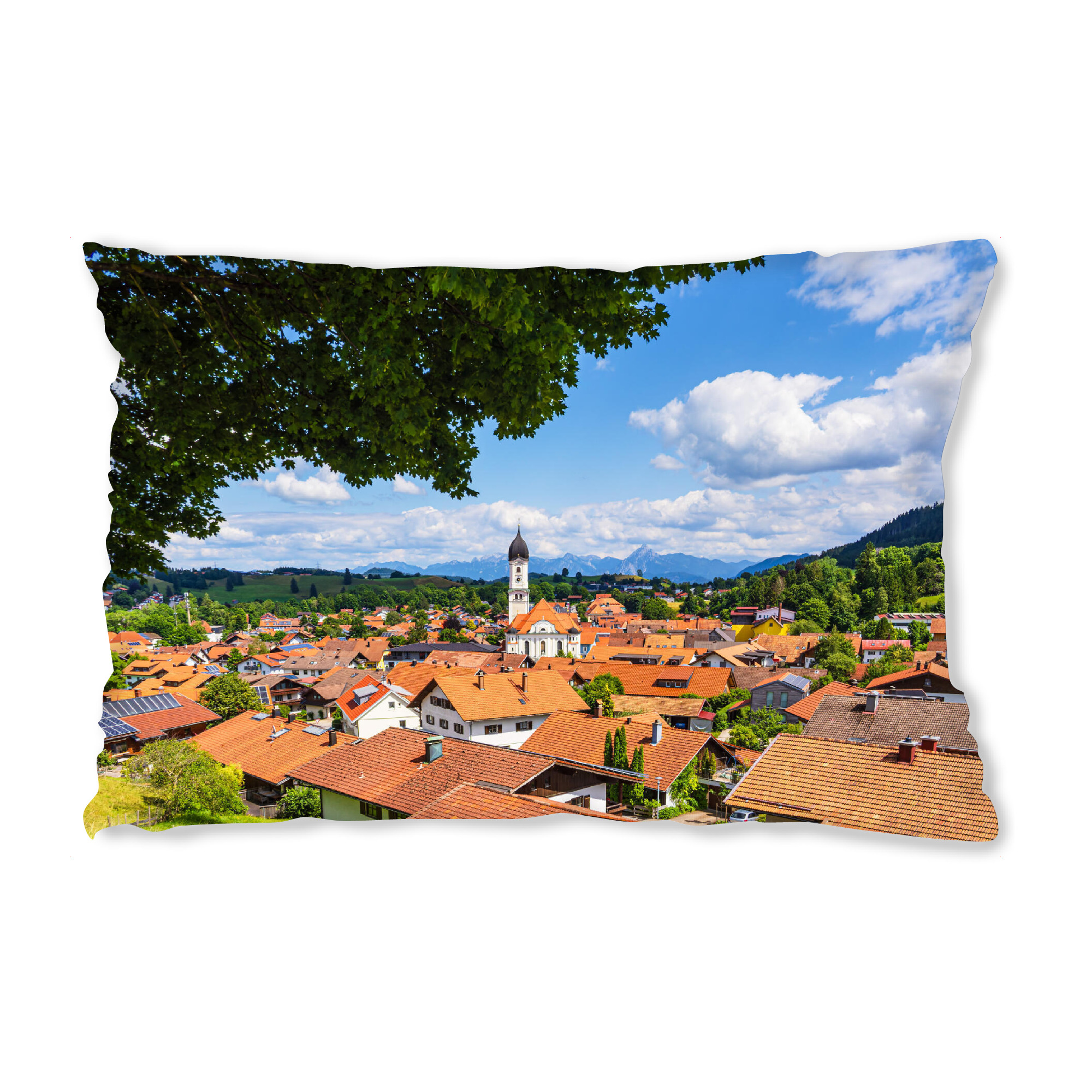 Design-Kissen "Blick auf Nesselwang" artboxONE - Natur,Reise,Architektur