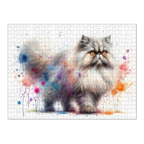 Puzzle Ravensburger "Watercolor Persian Cat Portrait B" artboxONE - Tiere,Abstrakt