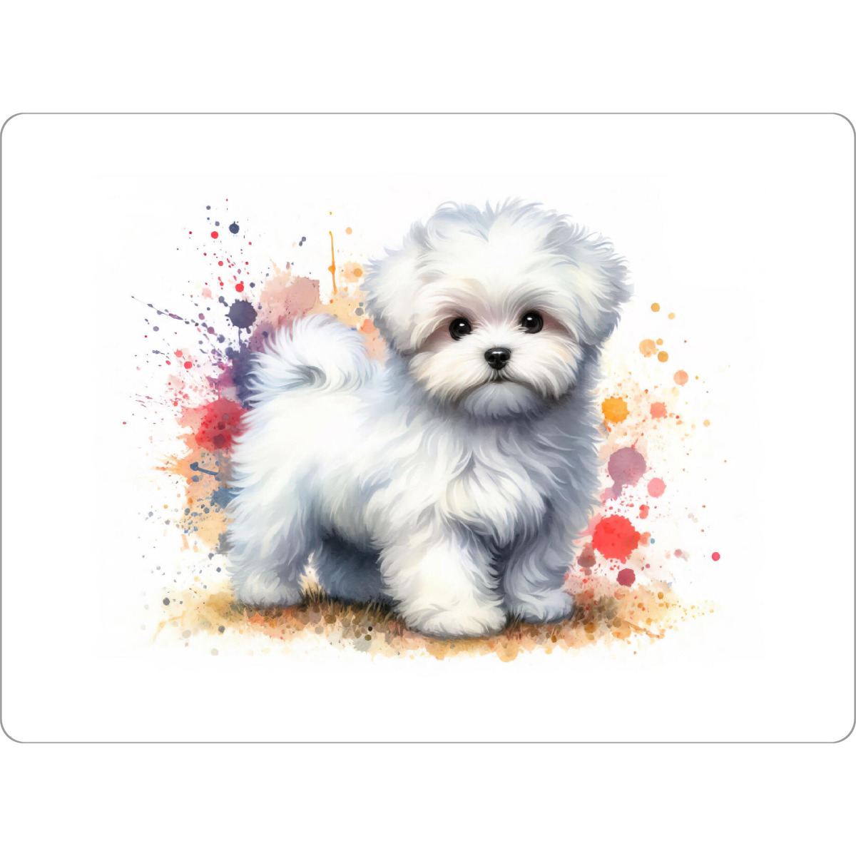 Tischset "Maltesischer Bichon in Aquarell B" artboxONE - Tiere,Abstrakt
