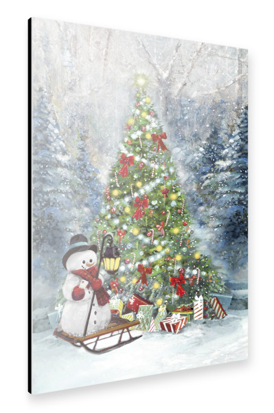 Alu-Dibond "Weihnachtsbaumgeschenke" 30x20 cm artboxONE
