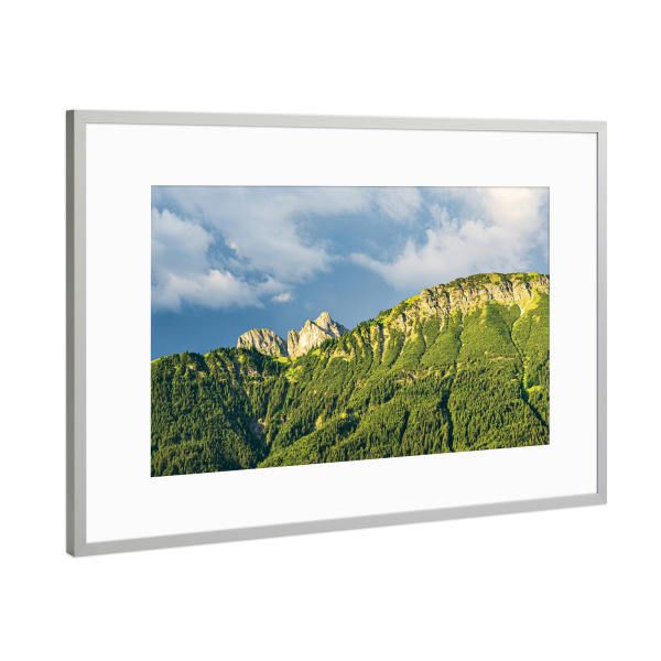 Poster mit Rahmen Silber "Breitenberg und Aggenstein" artboxONE - Natur,Reise