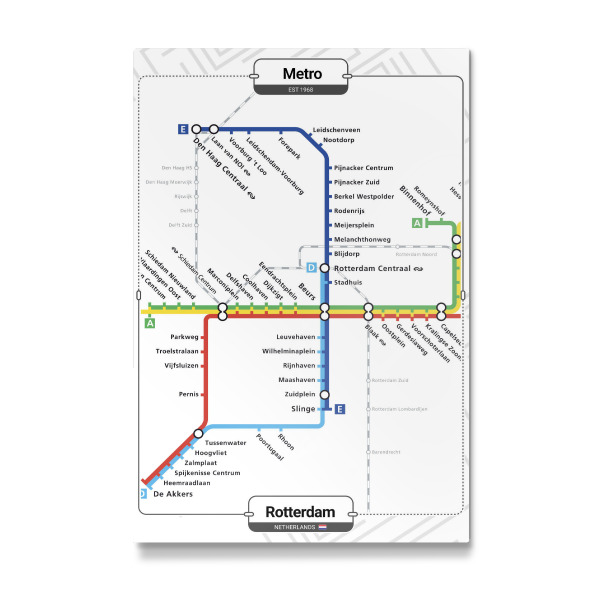 Galerie-Print "U -Bahn - Rotterdam" 75x50 cm artboxONE