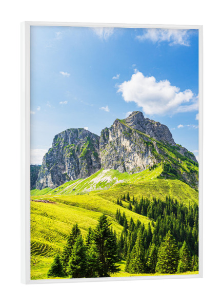 Poster mit weißem Rahmen "Blick auf den Aggenstein" artboxONE - Natur,Reise