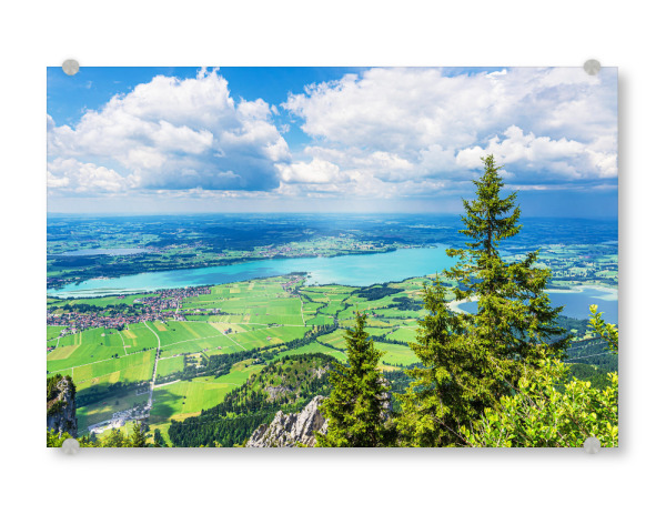 Acrylglasbild "Blick vom Tegelberg auf Schwangau" artboxONE - Natur,Reise