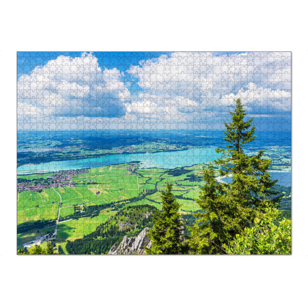 Puzzle Ravensburger "Blick vom Tegelberg auf Schwangau" artboxONE - Natur,Reise