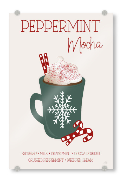 Acrylglasbild "Pfefferminze Mokka" artboxONE - Essen & Trinken,Weihnachten - Mokka,Pfefferminze,Weihnachten
