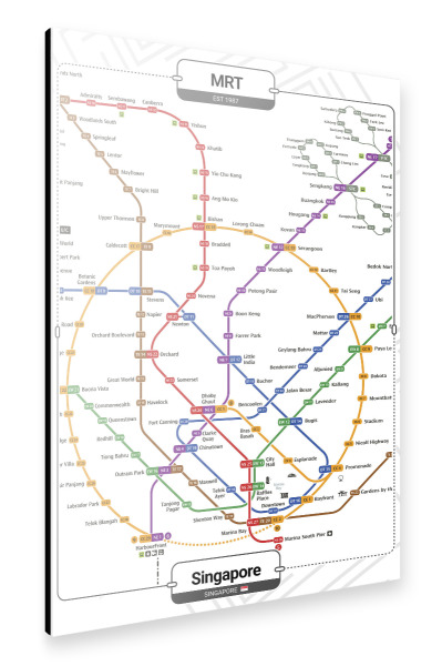Alu-Dibond "U -Bahn - Singapur" 75x50 cm artboxONE