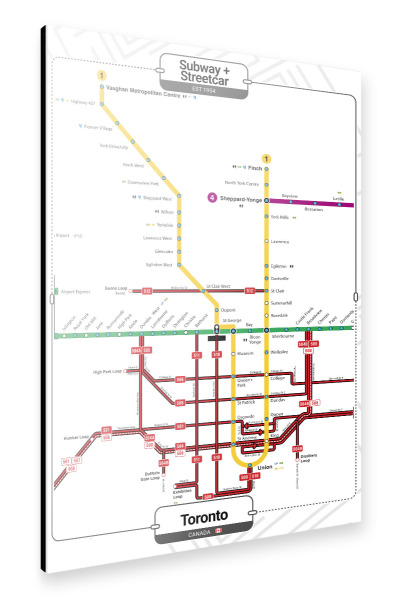 Alu-Dibond "U -Bahn - Toronto" 30x20 cm artboxONE