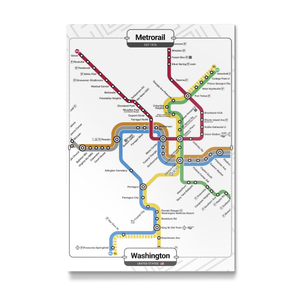 Galerie-Print "U -Bahn - Washington" 30x20 cm artboxONE