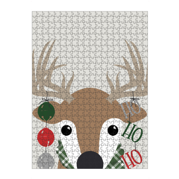 Puzzle Ravensburger "Ho Ho Ho Rentier" artboxONE - Für Kinder,Tiere,Weihnachten - Weihnachten,Hirsche,Hohoho,Jingle bells,Kinder - Bild weihnachten