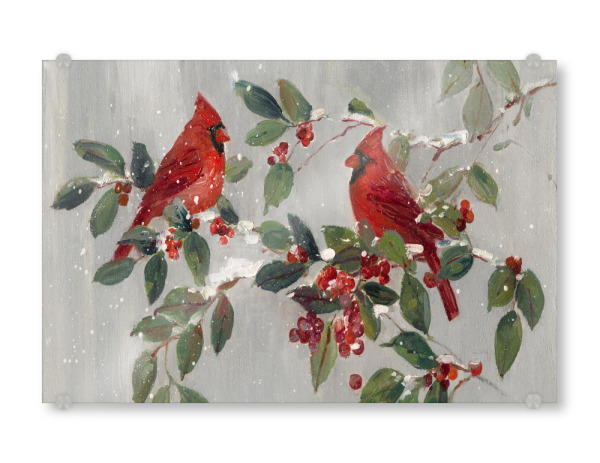Acrylglasbild "Schneekardinäle" artboxONE - Tiere,Weihnachten - Weihnachten,Kardinäle
