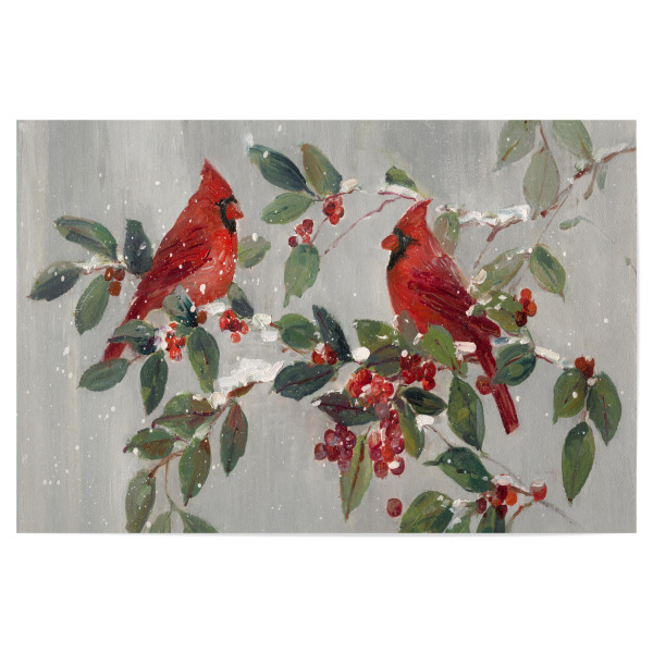Poster 30x20 cm "Schneekardinäle" artboxONE - Tiere,Weihnachten - Weihnachten,Kardinäle