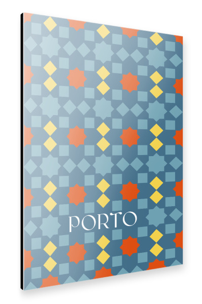 Alu-Dibond "Porto Azulejos Kacheln Geometrisch" 75x50 cm artboxONE