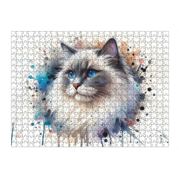 Puzzle Ravensburger "Aquarell Ragdoll Cat B" artboxONE - Tiere,Abstrakt