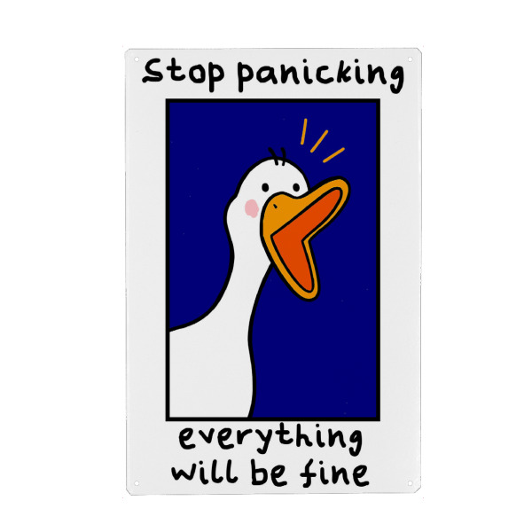 Holzbild "Calm Duck Assurance" artboxONE - Tiere,Lustig