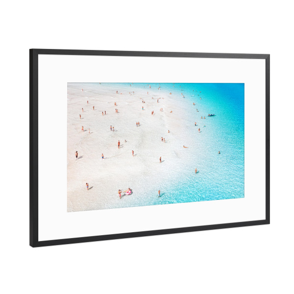 Poster mit Rahmen Schwarz (Metallic) "Strand Tagtraum" artboxONE - Natur,Reise,Menschen,Reise / Strand und Meer,Sport / Sommerspiele
