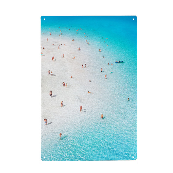 Metall Poster "Strand Tagtraum (vertikal)" artboxONE - Natur,Reise,Menschen,Reise / Strand und Meer,Sport / Sommerspiele