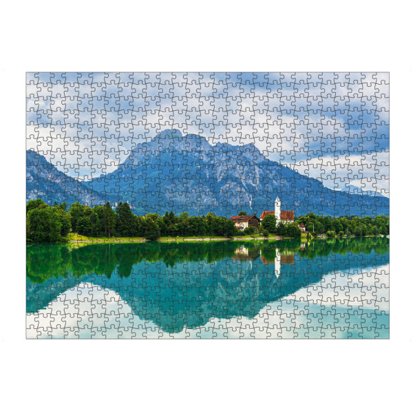 Puzzle Ravensburger "Kirche in Schwangau am Forggensee" artboxONE - Natur,Reise,Architektur