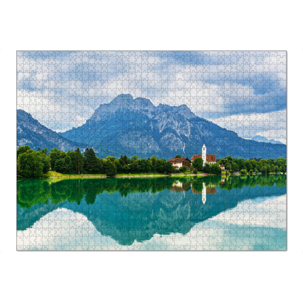 Puzzle Ravensburger "Kirche in Schwangau am Forggensee" artboxONE - Natur,Reise,Architektur