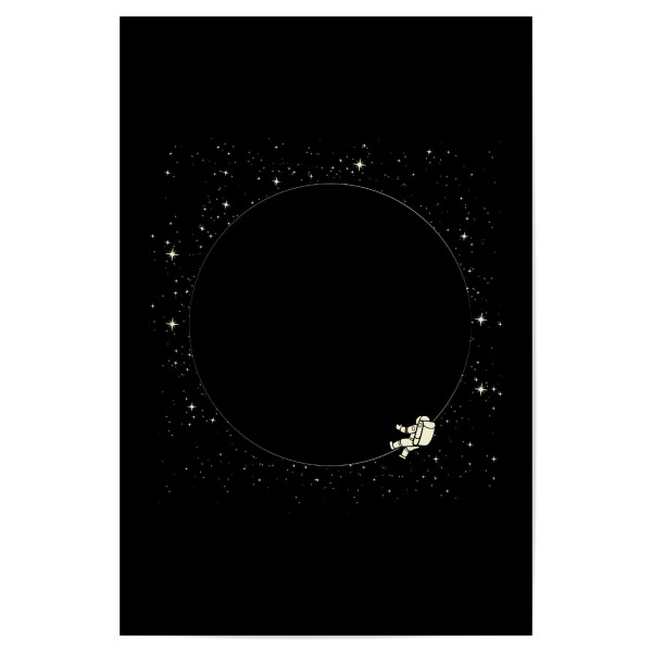 Poster 30x20 cm "Minimalist Eclipse Astronaut" artboxONE - Galaxy
