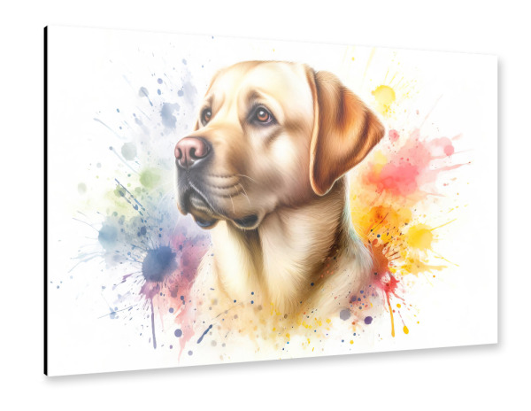 Alu-Dibond "Labrador Retriever Hund" 75x50 cm artboxONE