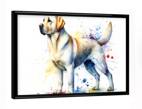 Poster mit schwarzem Rahmen "Labrador Retriever Hund B" artboxONE - Tiere,Abstrakt