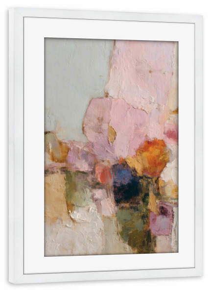 Poster mit Rahmen weiß "Natürliche Farbfelder" artboxONE - Natur,Abstrakt,Geometrie