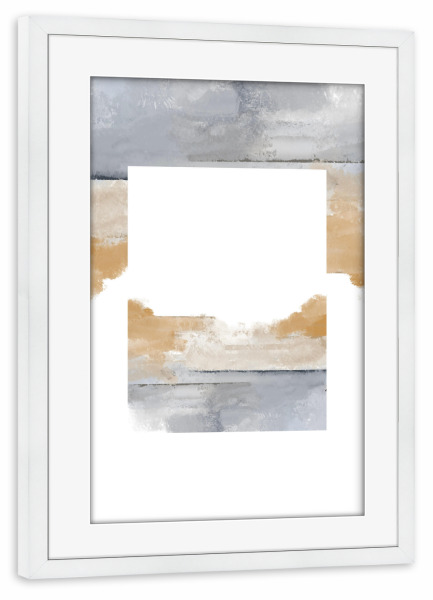 Poster mit Rahmen weiß "Framed Tranquility" artboxONE - Abstrakt