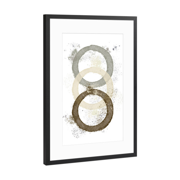 Poster mit Rahmen Schwarz (Metallic) "Speckled Orbit" artboxONE - Abstrakt