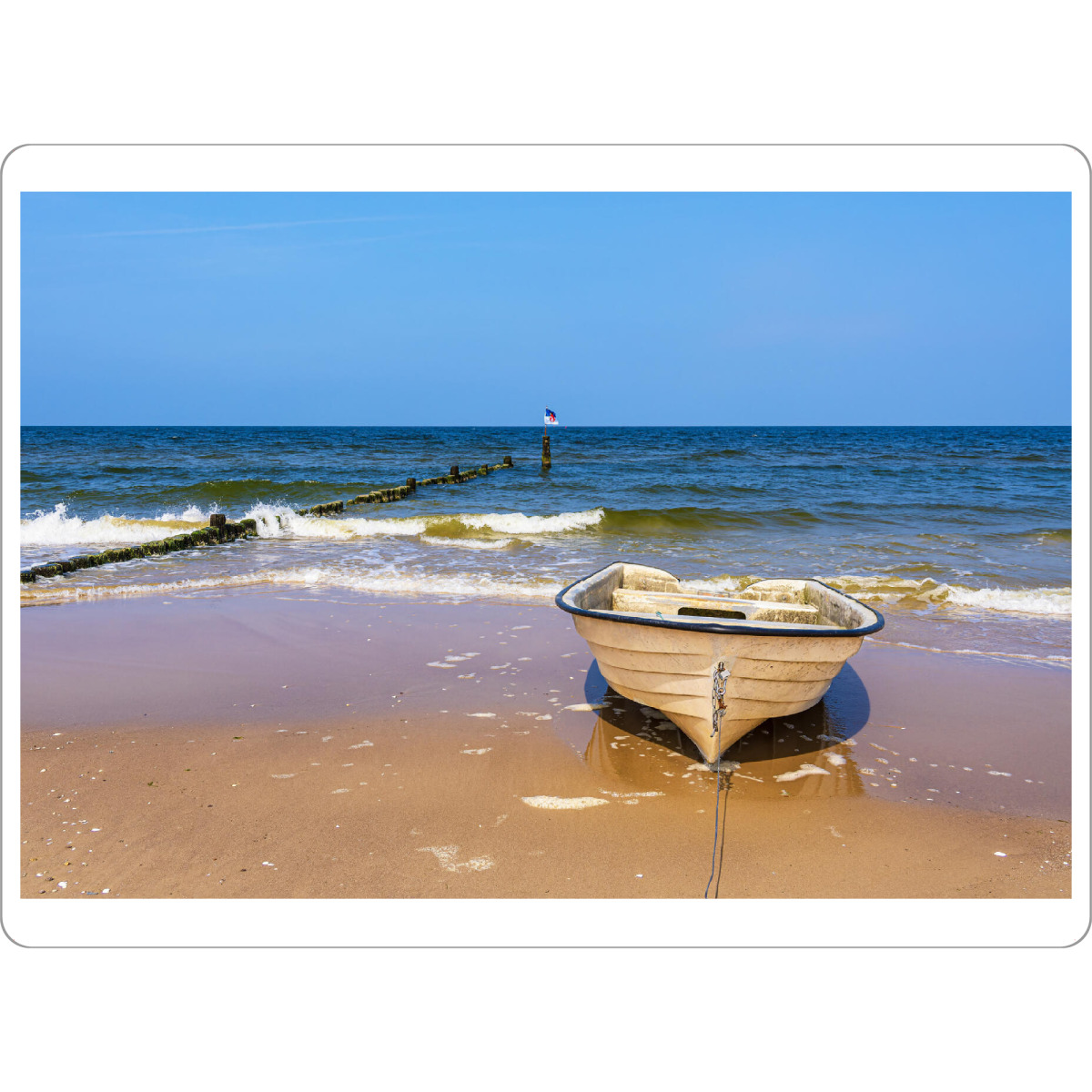 Tischset "Fischerboot und Buhne am Strand" artboxONE - Natur,Reise