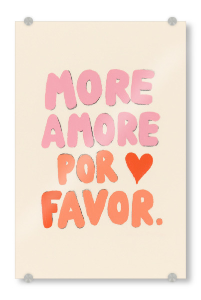 Acrylglasbild "More Amore por Favor, Vibes" artboxONE - Menschen,Liebe,Buchstaben