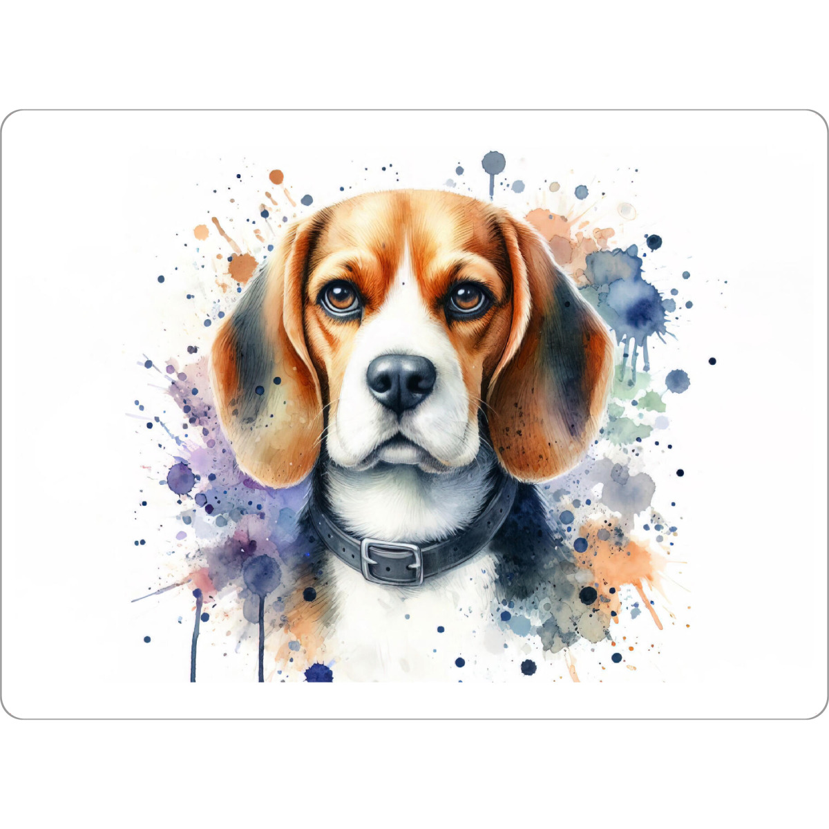 Tischset "Beagle Dog c" artboxONE - Für Kinder,Tiere,Abstrakt - Beagle,Welpe,Hund,Aquarell,Porträt,Tier,Haustier,Kunst,Süß,Malerei - Bild beagle