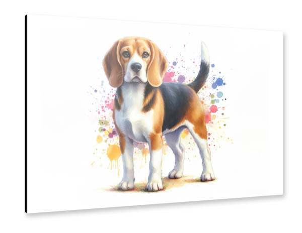 Alu-Dibond "Beagle Hund b" 75x50 cm artboxONE