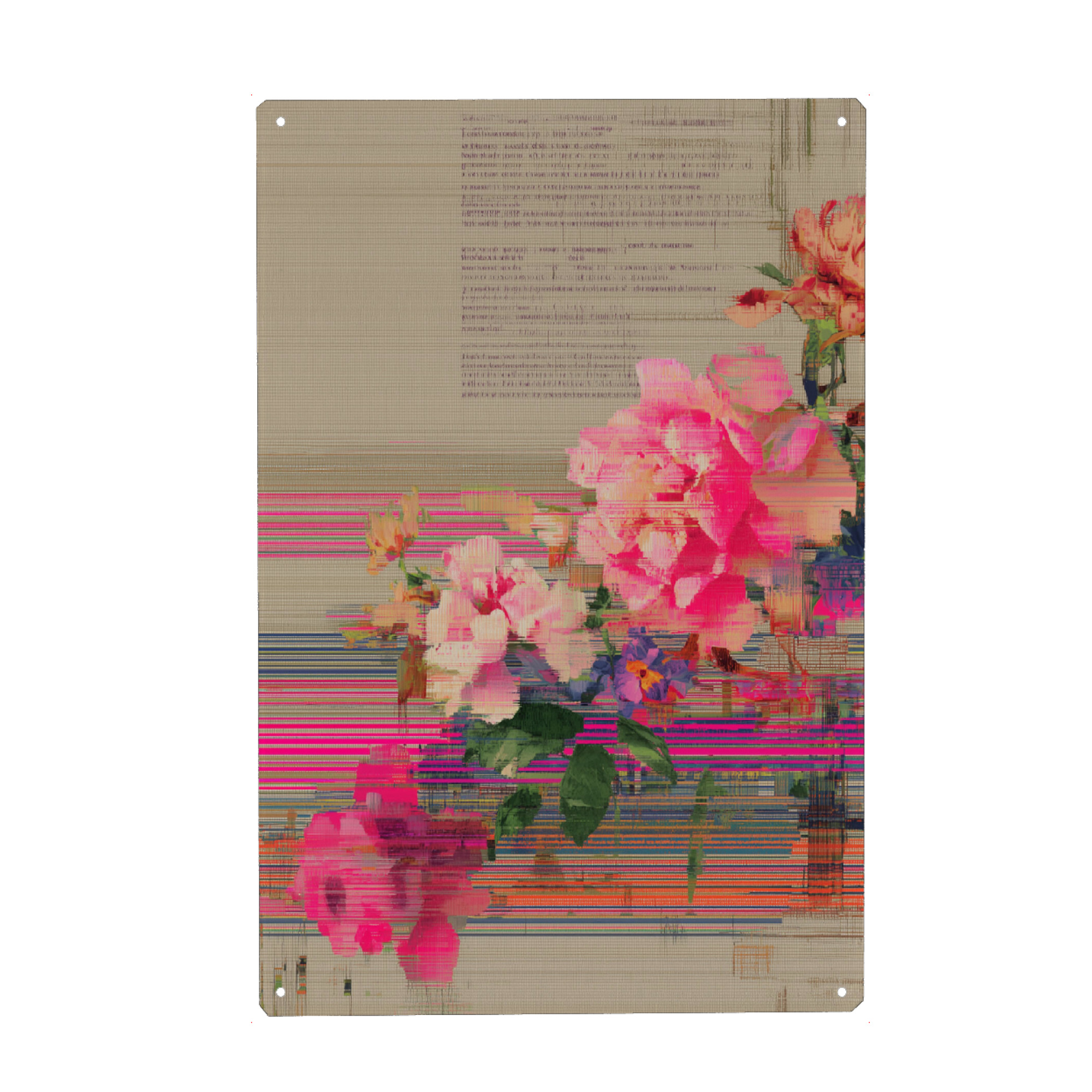 Metall Poster "Frische Blumen Farbexplosion" artboxONE - Floral,Abstrakt,Geometrie