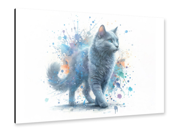 Alu-Dibond "Russische blaue Katze B" 30x20 cm artboxONE