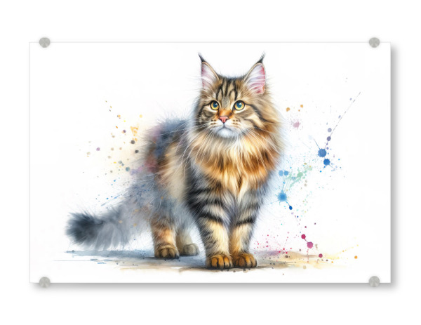 Acrylglasbild "Europäische Gemeinsame Katze" artboxONE - Tiere,Abstrakt