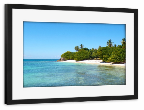 Poster mit Rahmen schwarz "Bacardiinsel" artboxONE - Natur,Reise,Reise / Strand und Meer,Reise / Länder